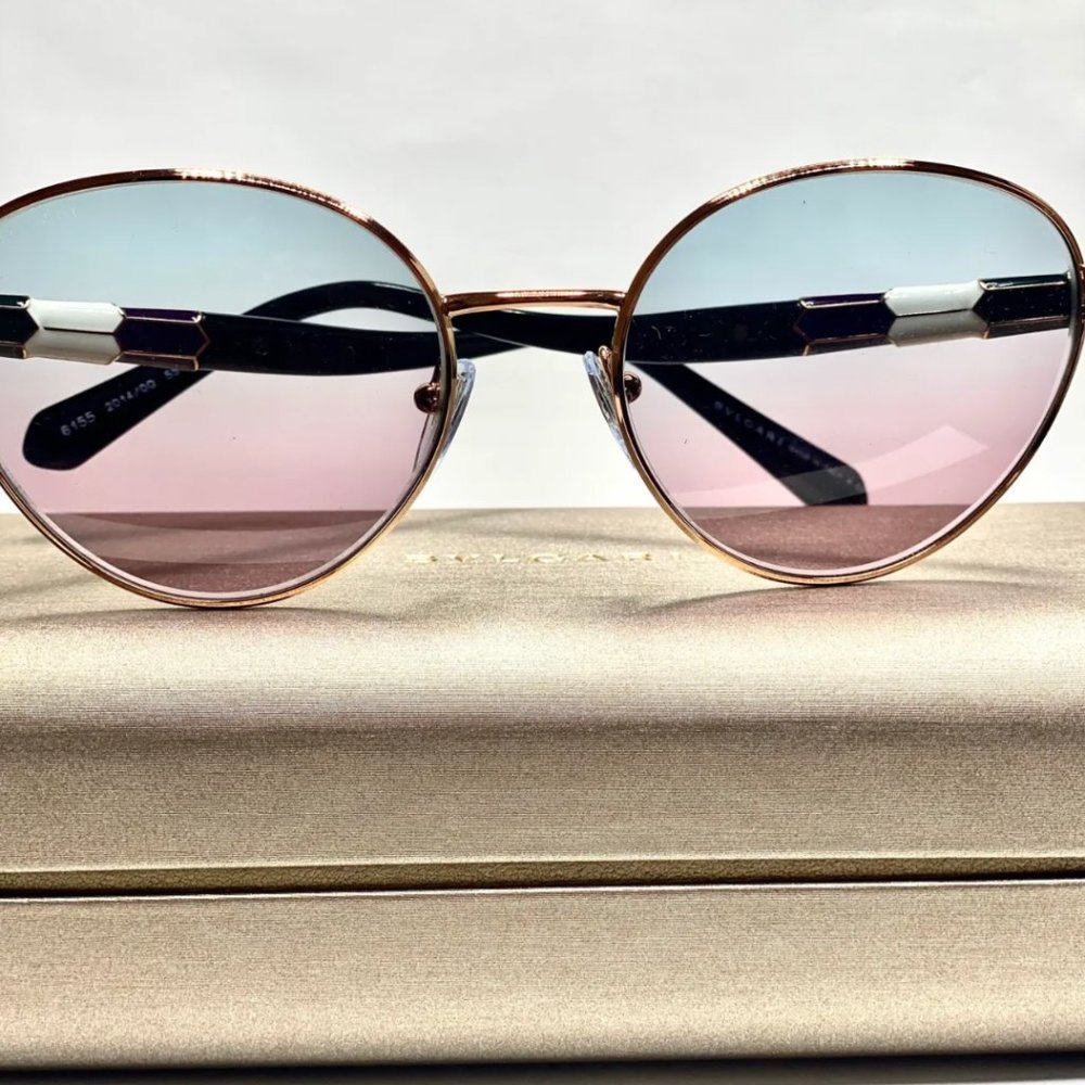 PINK GREY GRADIENT BVLGARI SUNGLASSES